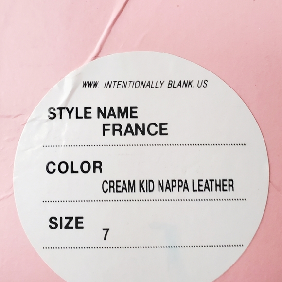 Intentionally Blank France Nappa Leather Ankle Booties Size 7 WHITE - Picture 16 of 16